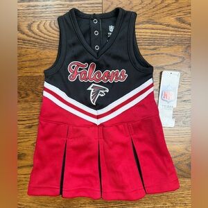 NWT NFL Team Apparel Atlanta Falcons Girls Sleeveless Cheerleader Dress 12 Mths